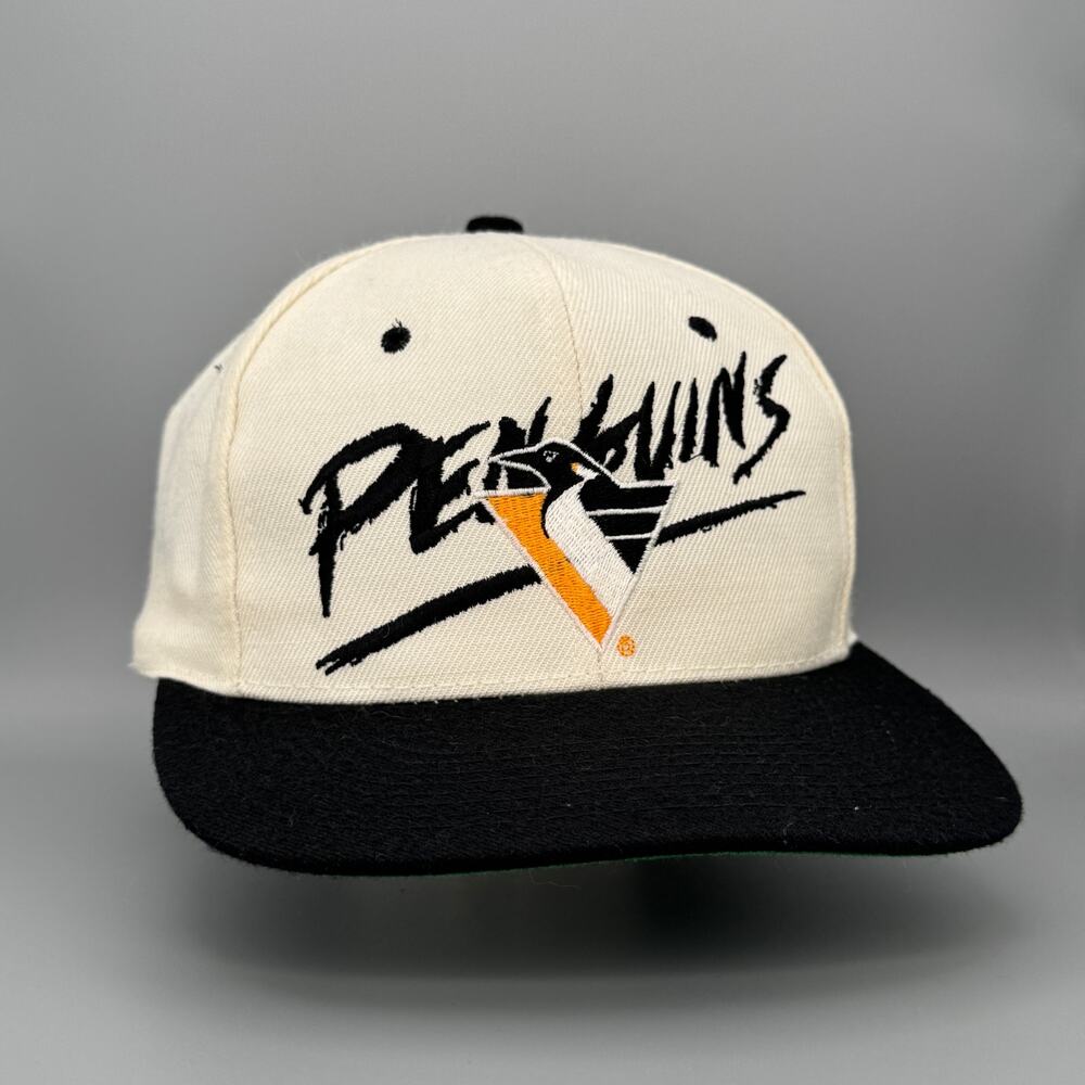 Vintage '90s Pittsburgh Penguins NHL AJD Heavy Embroidered Hat